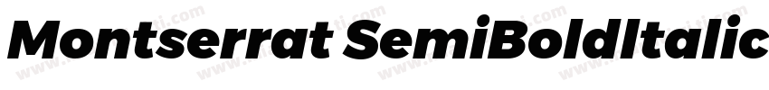 Montserrat SemiBoldltalic字体转换